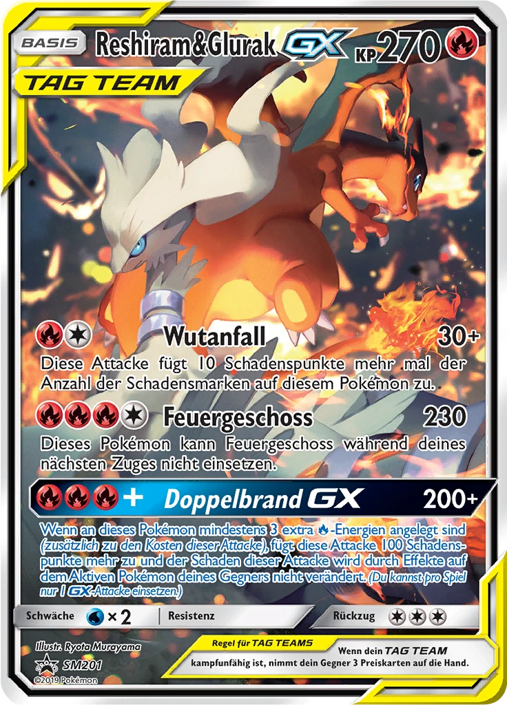 Reshiram & Glurak GX