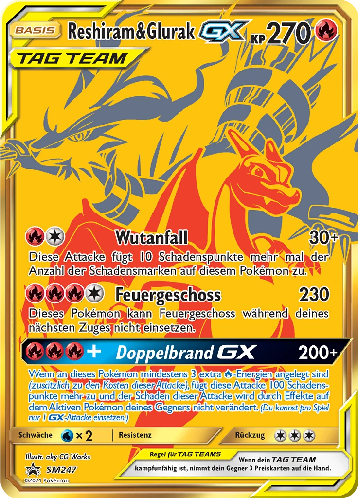 Reshiram & Glurak GX
