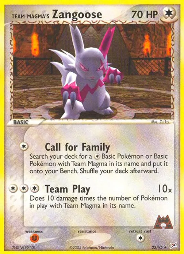 Team Magma's Zangoose (Magma Spirit)
