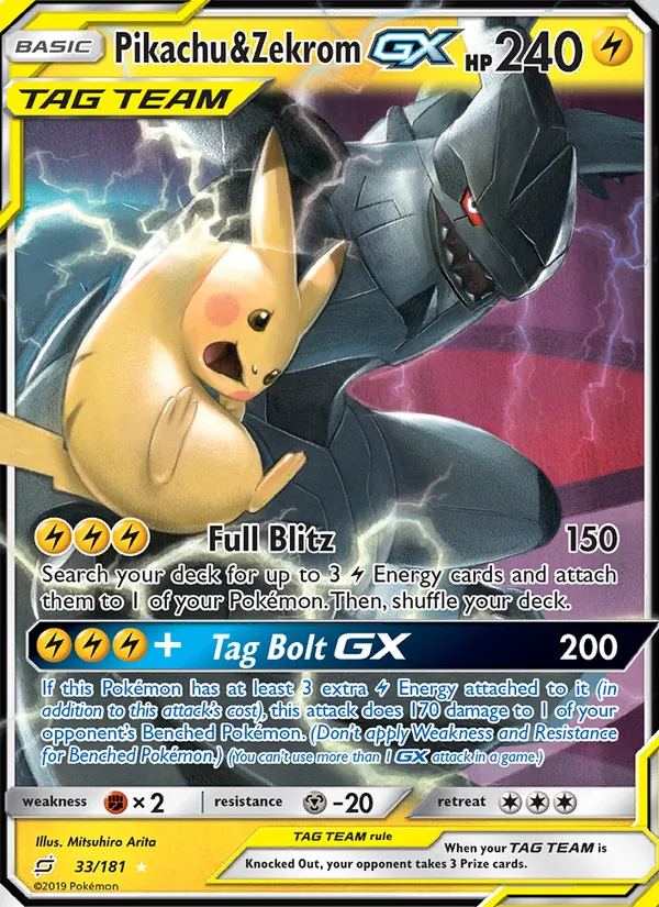 Pikachu & Zekrom-GX (Pikarom Judge)