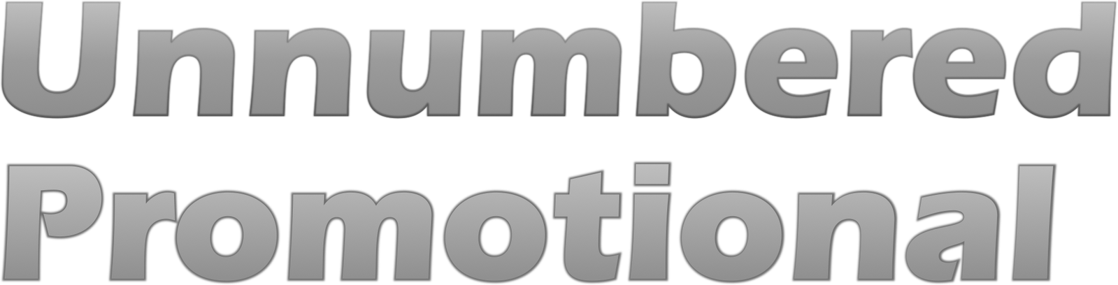 Unnumbered Promotional